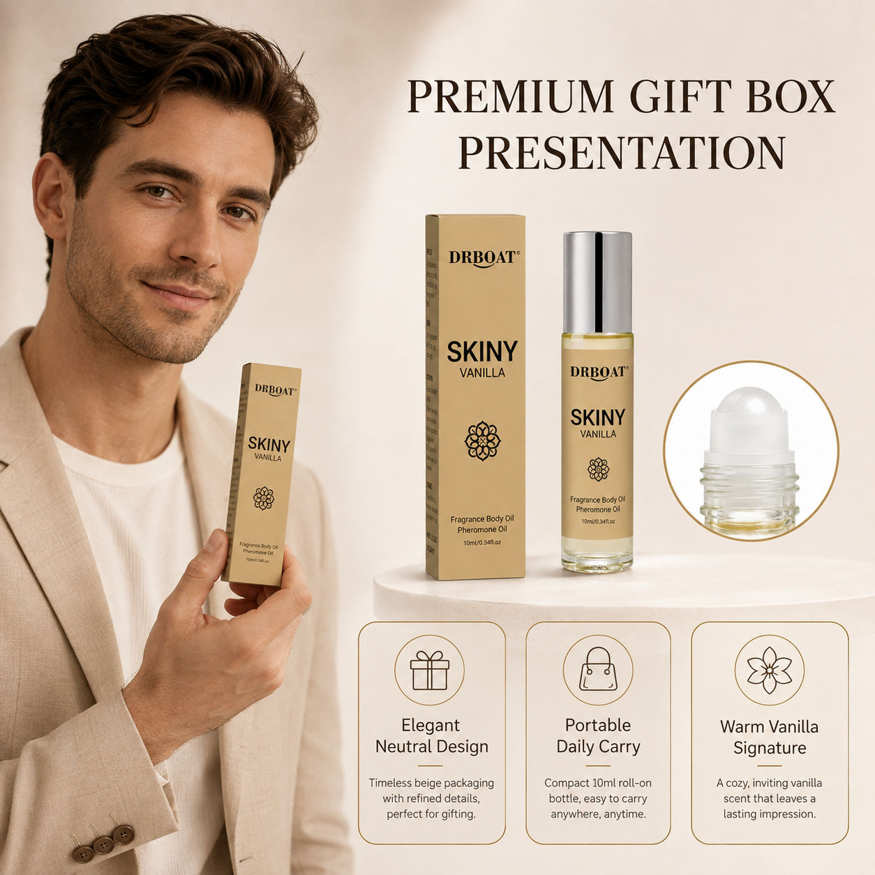Men Roll On Fragrance Oil, Ski - Perfume Fragrance Oil 评论和价格